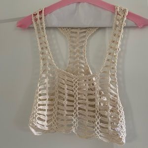 Crochet racer back crop top